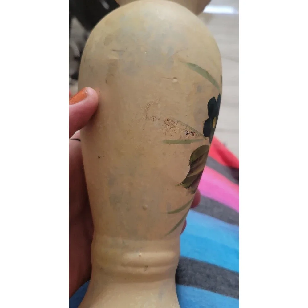 Vintage Floral Painted Vase